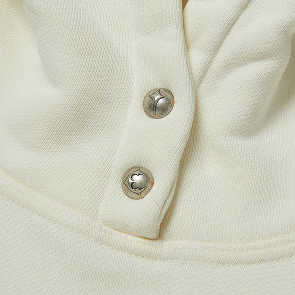 Thug Club Color Emblem Hoodie in ivory, view 3 of 6