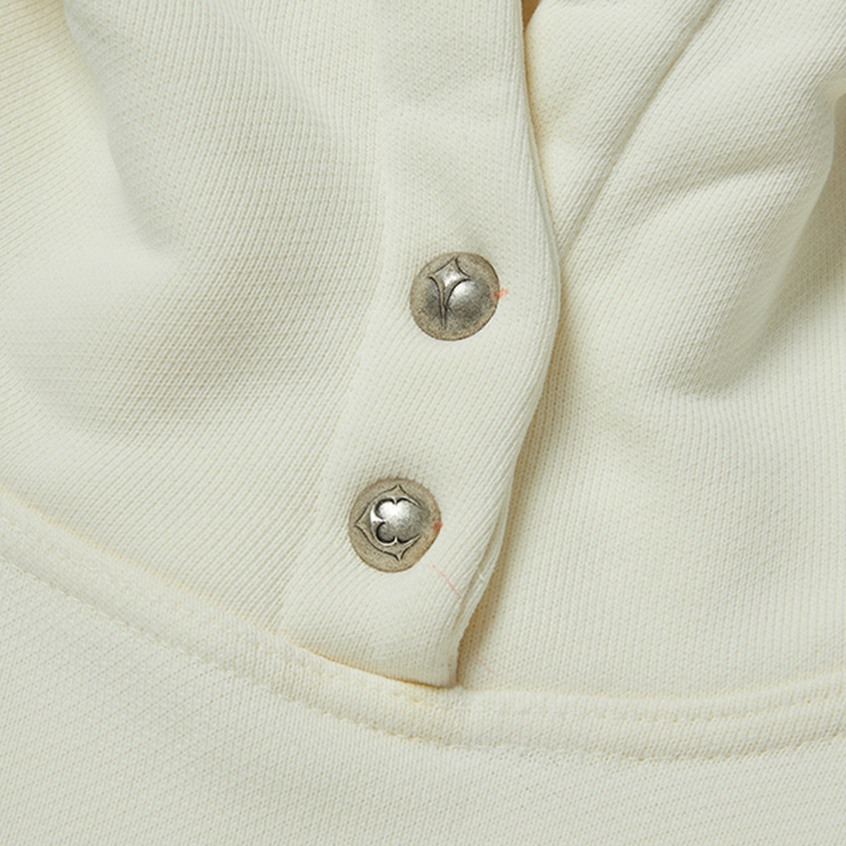 Thug Club Color Emblem Hoodie in ivory, view 3 of 6
