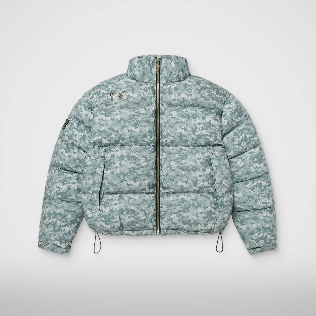 Thug Club Bio Soldier Super Heavy Puffer Jacket in grey