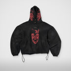 Thug Club TC Riding Skull Hoodie in black, front view