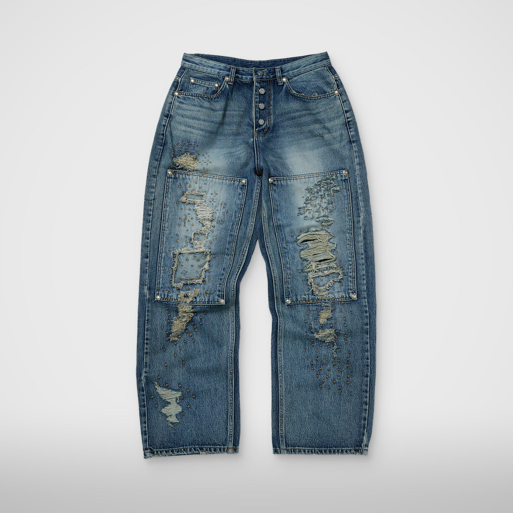 Thug Club Vintage Double Knee Pants in blue
