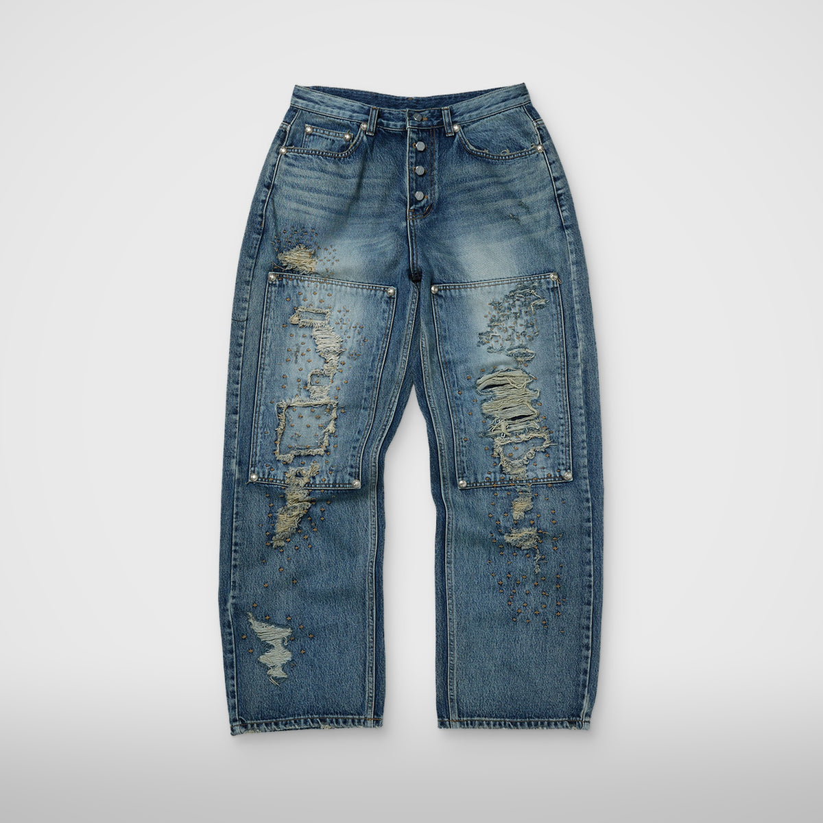 Thug Club Vintage Double Knee Pants in blue