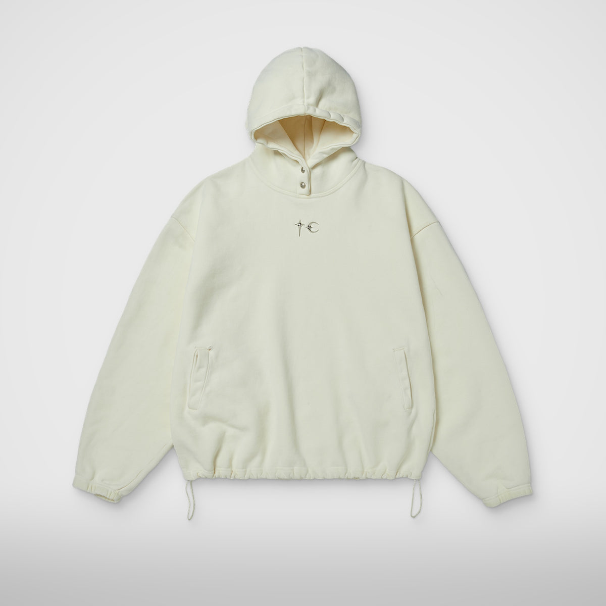 Thug Club Color Emblem Hoodie in ivory