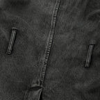 Thug Club Bio Soldier Denim Trench Coat in black, view 9 of 10