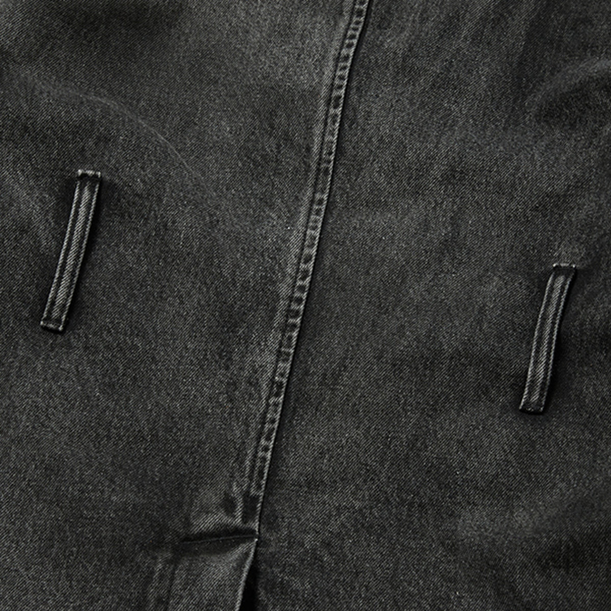 Thug Club Bio Soldier Denim Trench Coat in black, view 9 of 10