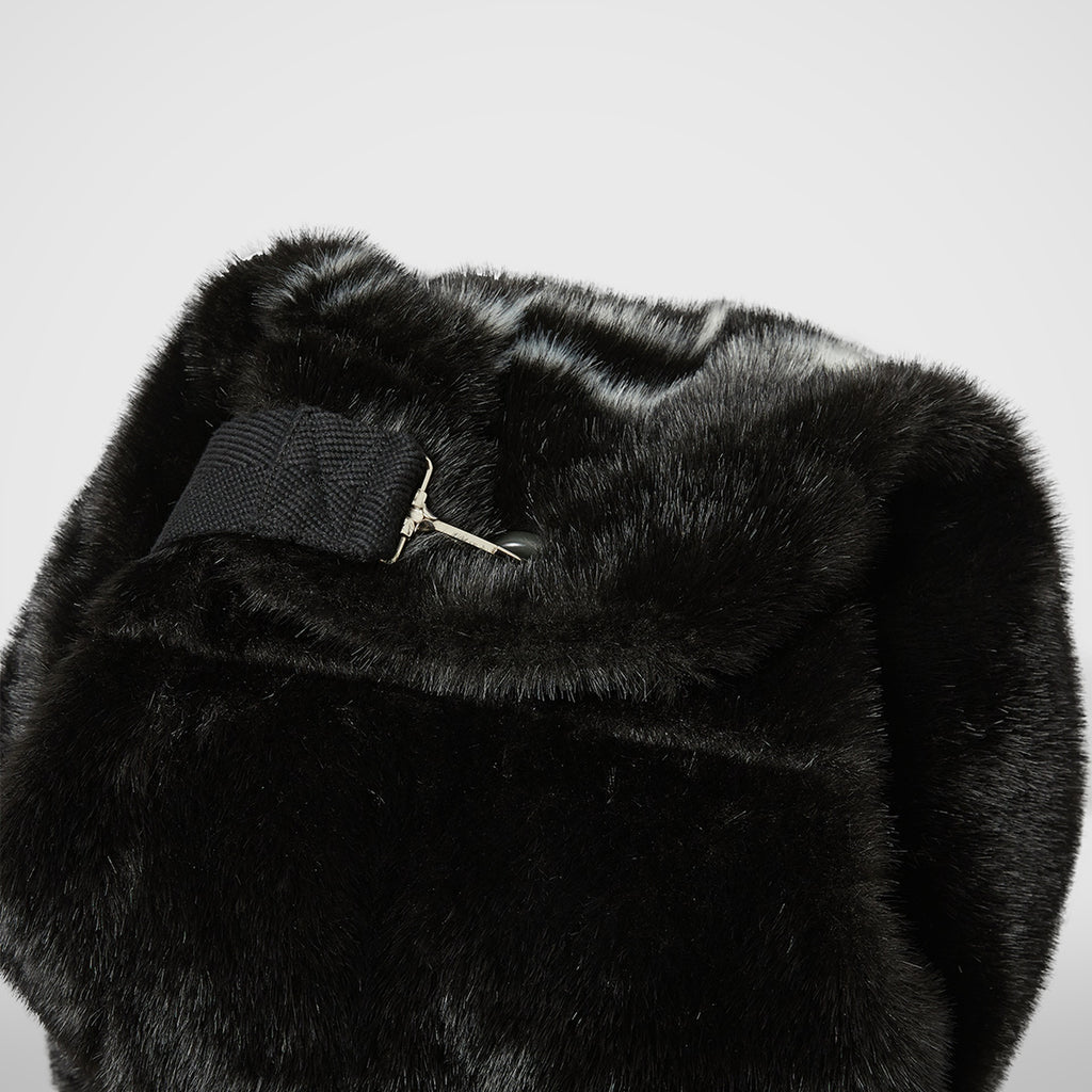 Thug Club Three Riding Skull Fur Duffle Bag in black, view 4 of 7