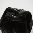 Thug Club Three Riding Skull Fur Duffle Bag in black, view 4 of 7