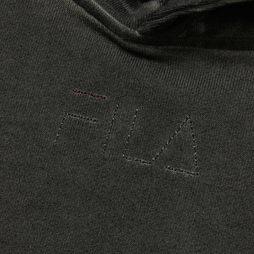 Thug Club Fila X Thug Stitch Snap Hoodie in black, view 4 of 8