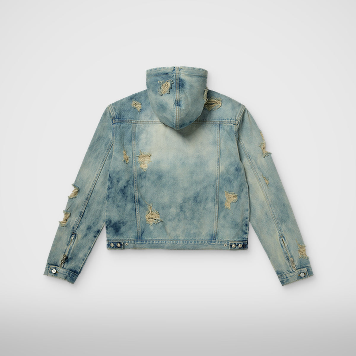 Thug Club Denim Zip-Up Hoodie in blue, view 2 of 10