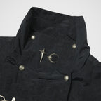 Thug Club Scarred Bio Soldier Trench Coat in black, view 3 of 8