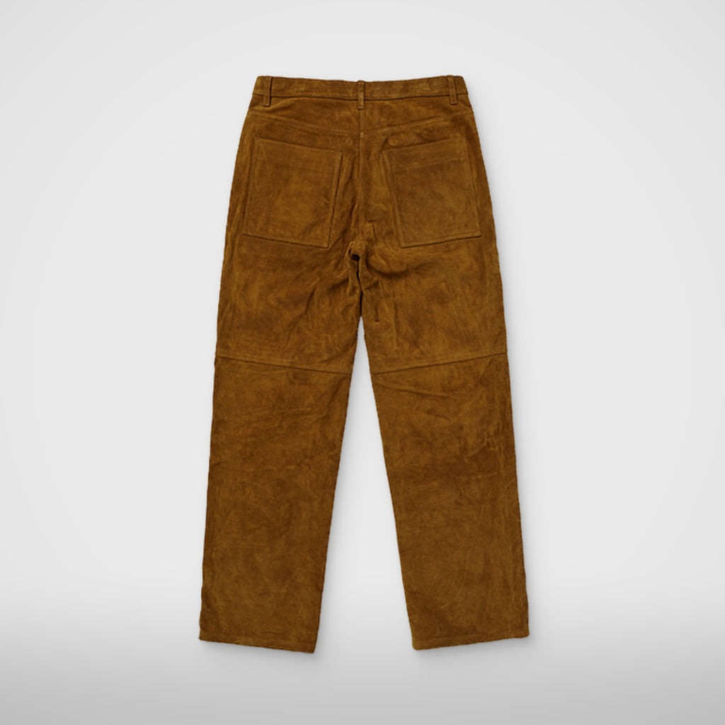 Thug Club Bio Soldier Leather Pants in camel, view 2 of 7