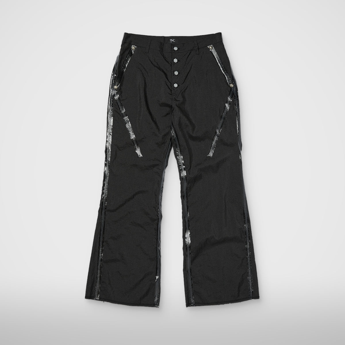 Thug Club Seam Sealed Taped Line Pants in black