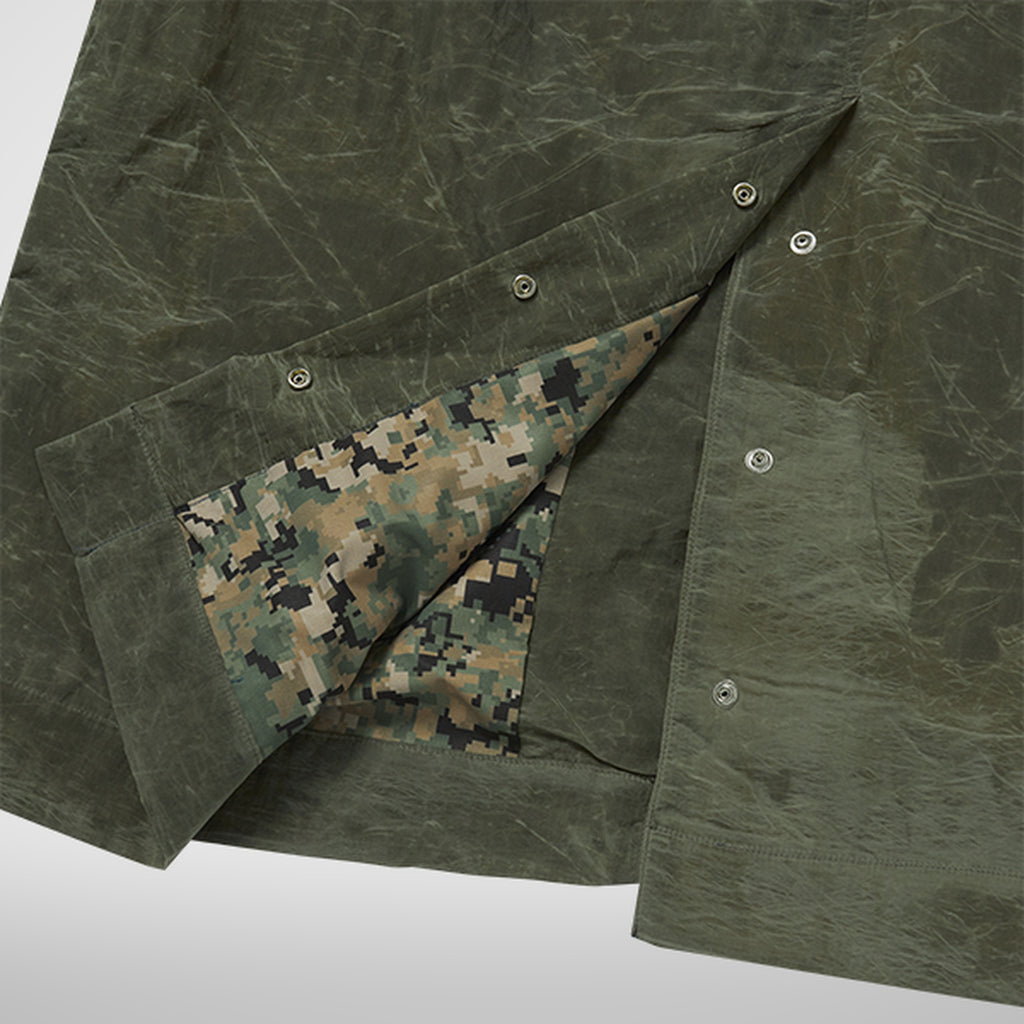 Thug Club Scarred Double Sheltering Poncho in khaki, view 9 of 9