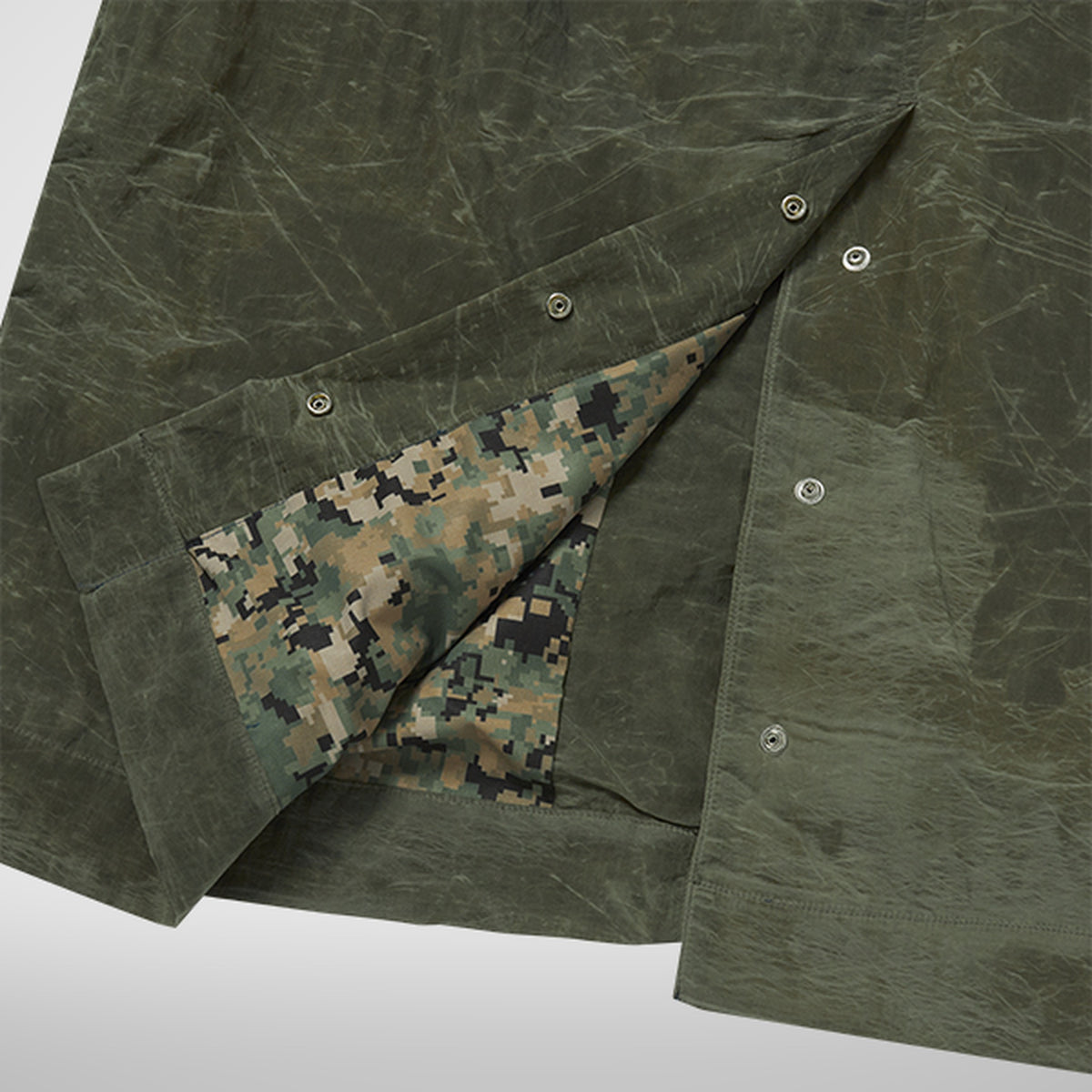 Thug Club Scarred Double Sheltering Poncho in khaki, view 9 of 9