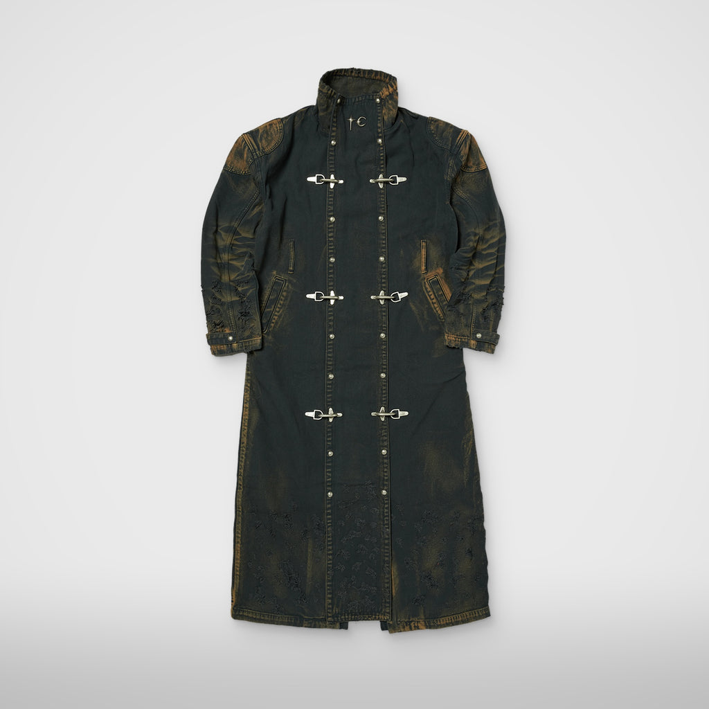 Thug Club TC Trigun Coat in rust black, front view