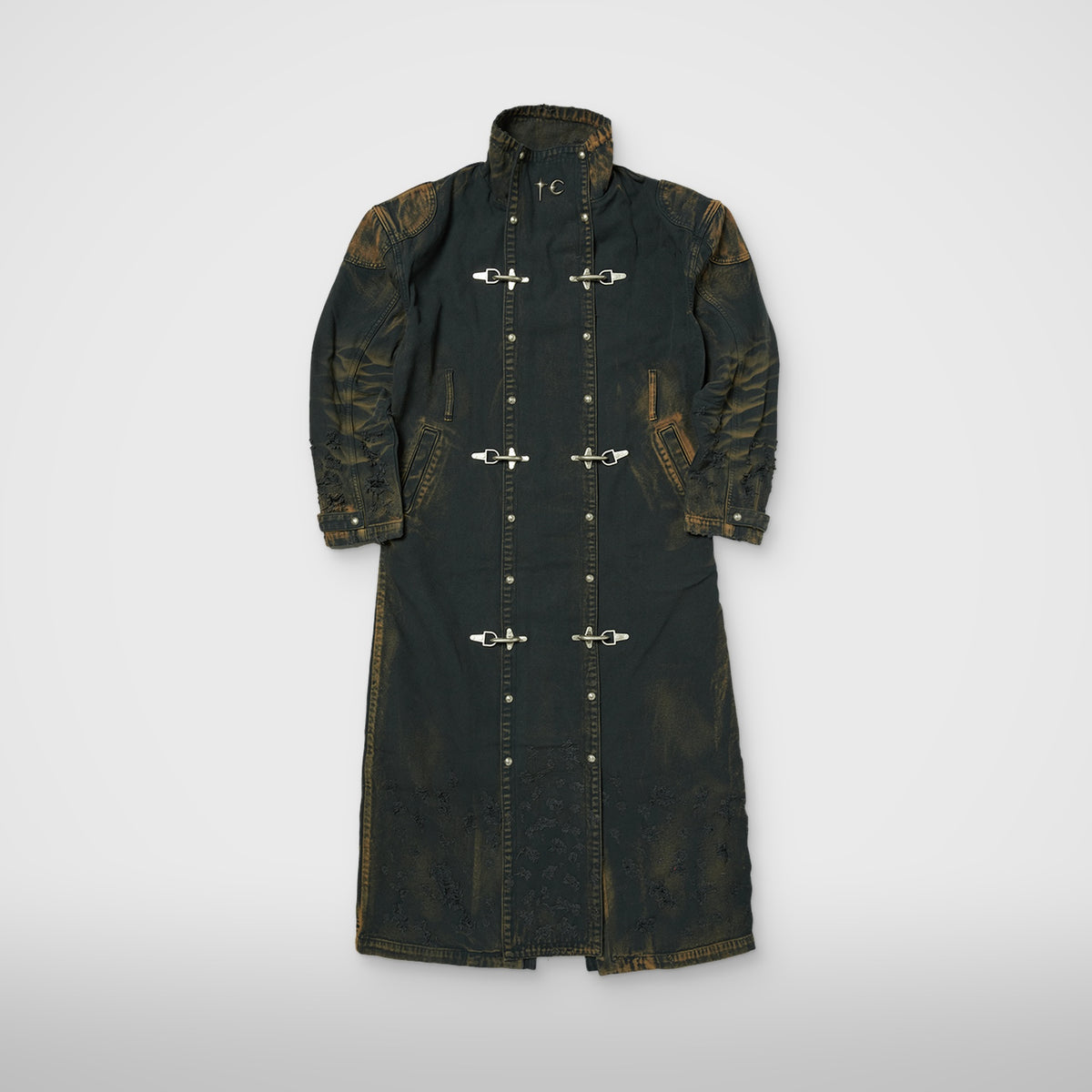 Thug Club TC Trigun Coat in rust black, front view