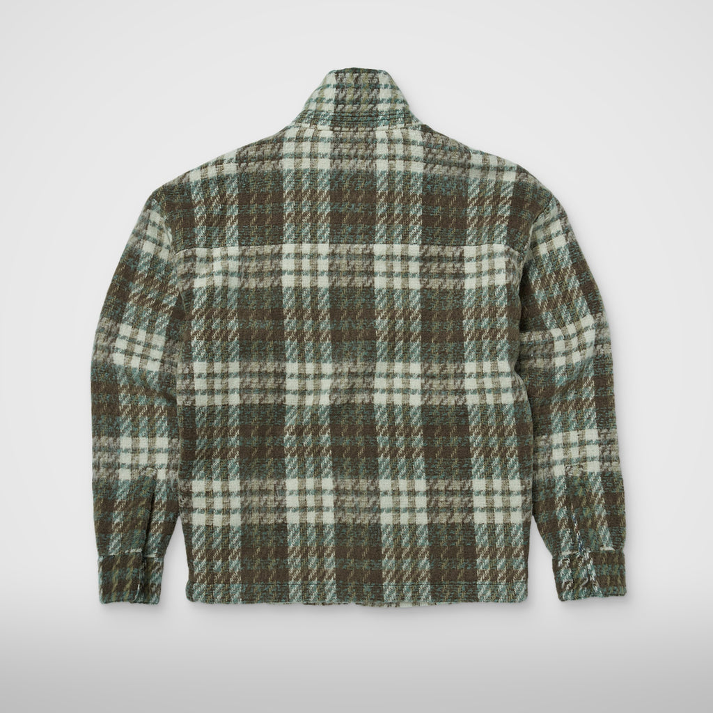 Thug Club Classic Check Full-Zip Jacket in green/brown, view 2 of 2