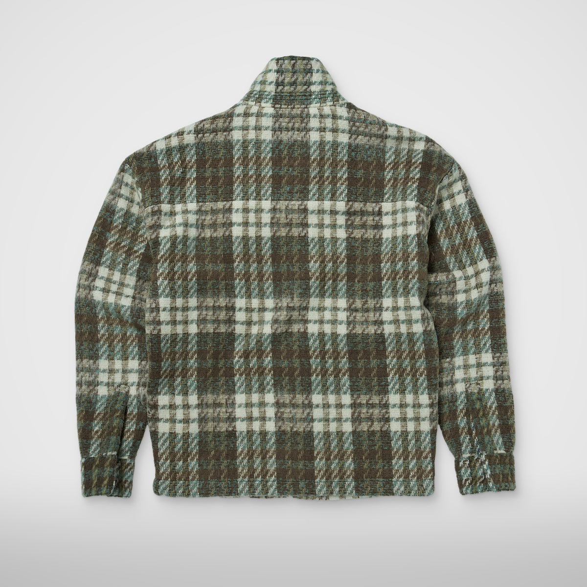 Thug Club Classic Check Full-Zip Jacket in green/brown, view 2 of 2