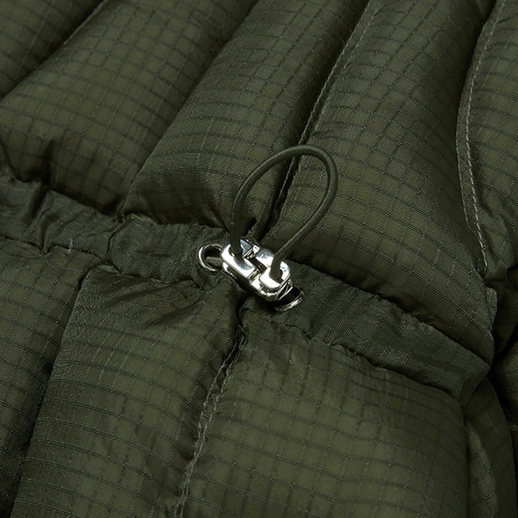 Thug Club War Life Down Jacket in khaki, view 7 of 9