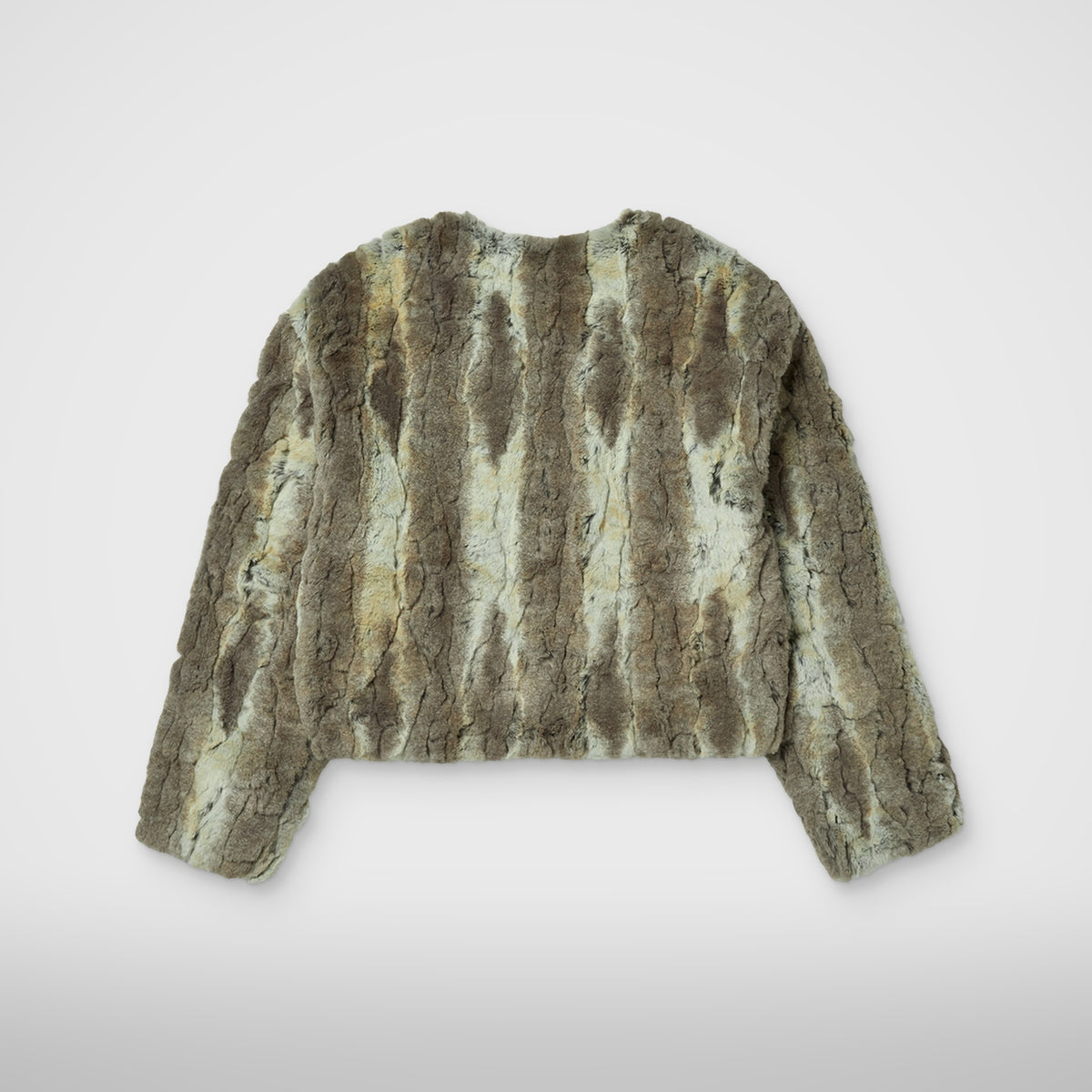 Thug Club Jindo Mix Fur Jacket in beige, view 2 of 8