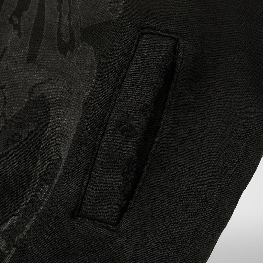 Thug Club TC Bone Cross Hoodie in black/vintage, view 5 of 6