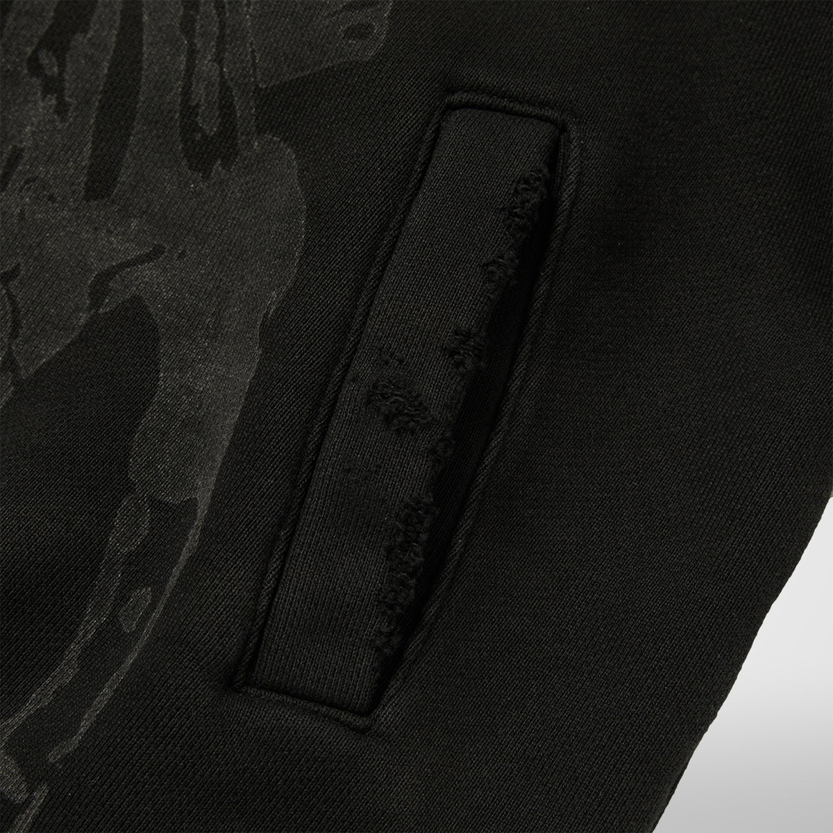 Thug Club TC Bone Cross Hoodie in black/vintage, view 5 of 6