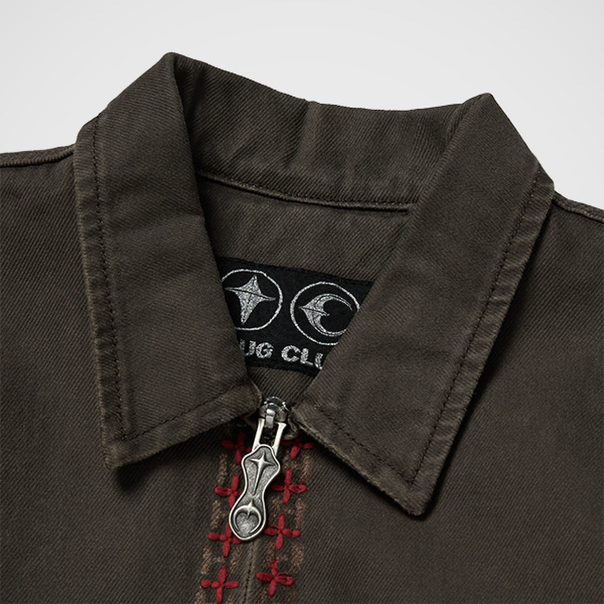 Thug Club X Stitch Eisenhower Jacket in brown, view 3 of 10