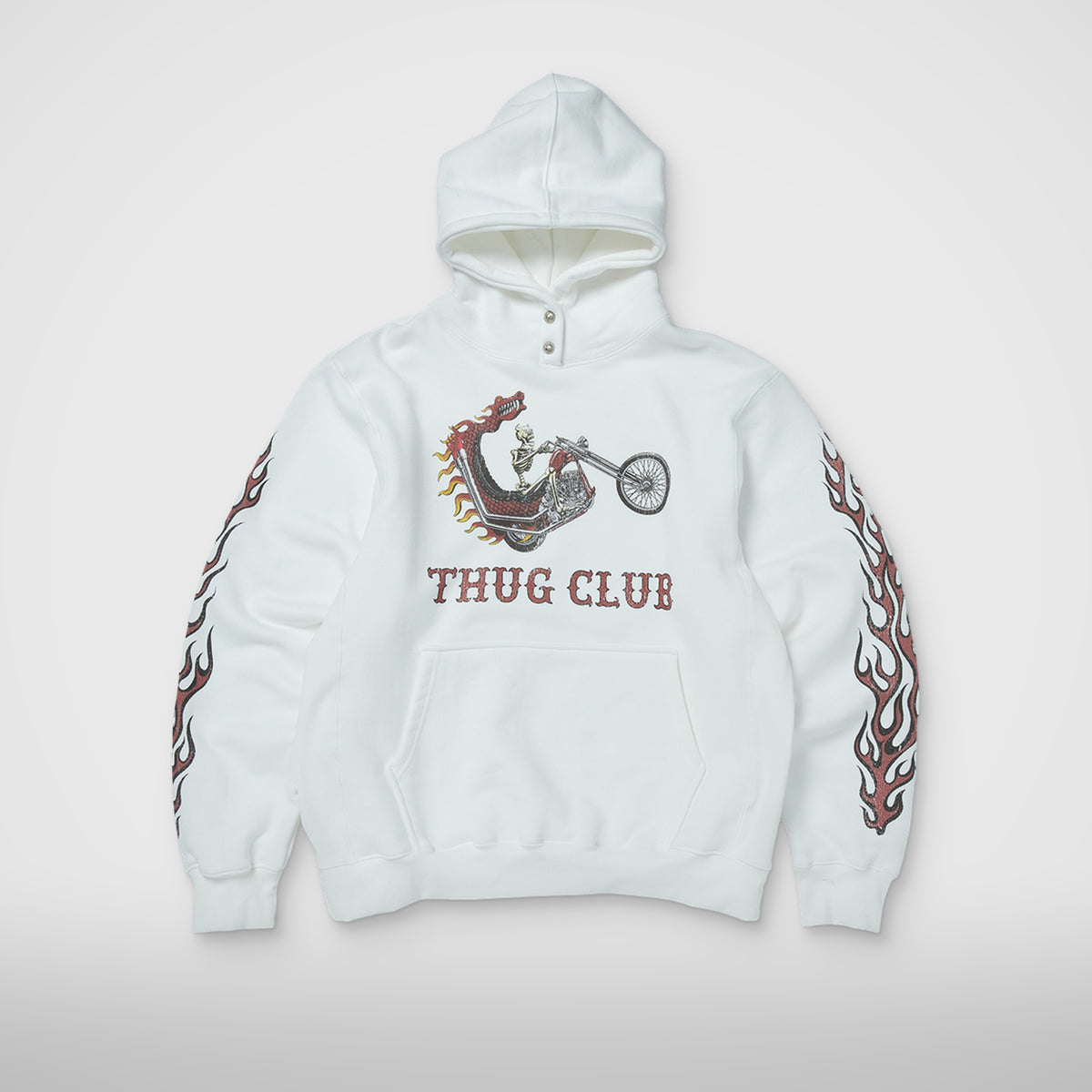 Thug Club Dragon Chopper Hoodie in white
