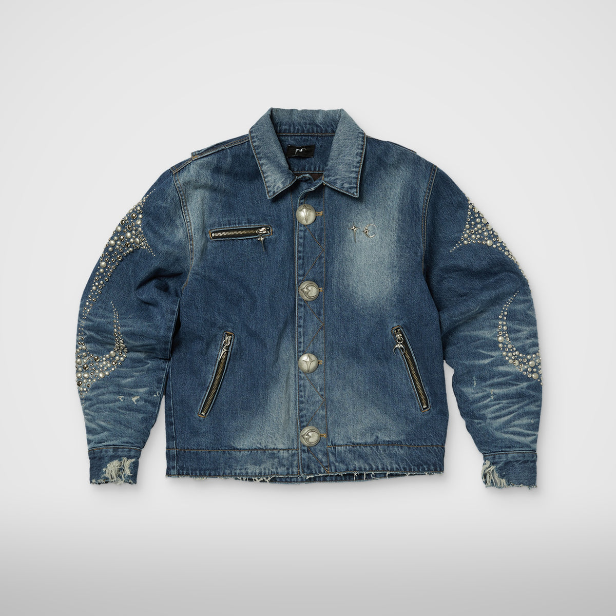 Thug Club Iron Steel Focus Denim Jacket in blue