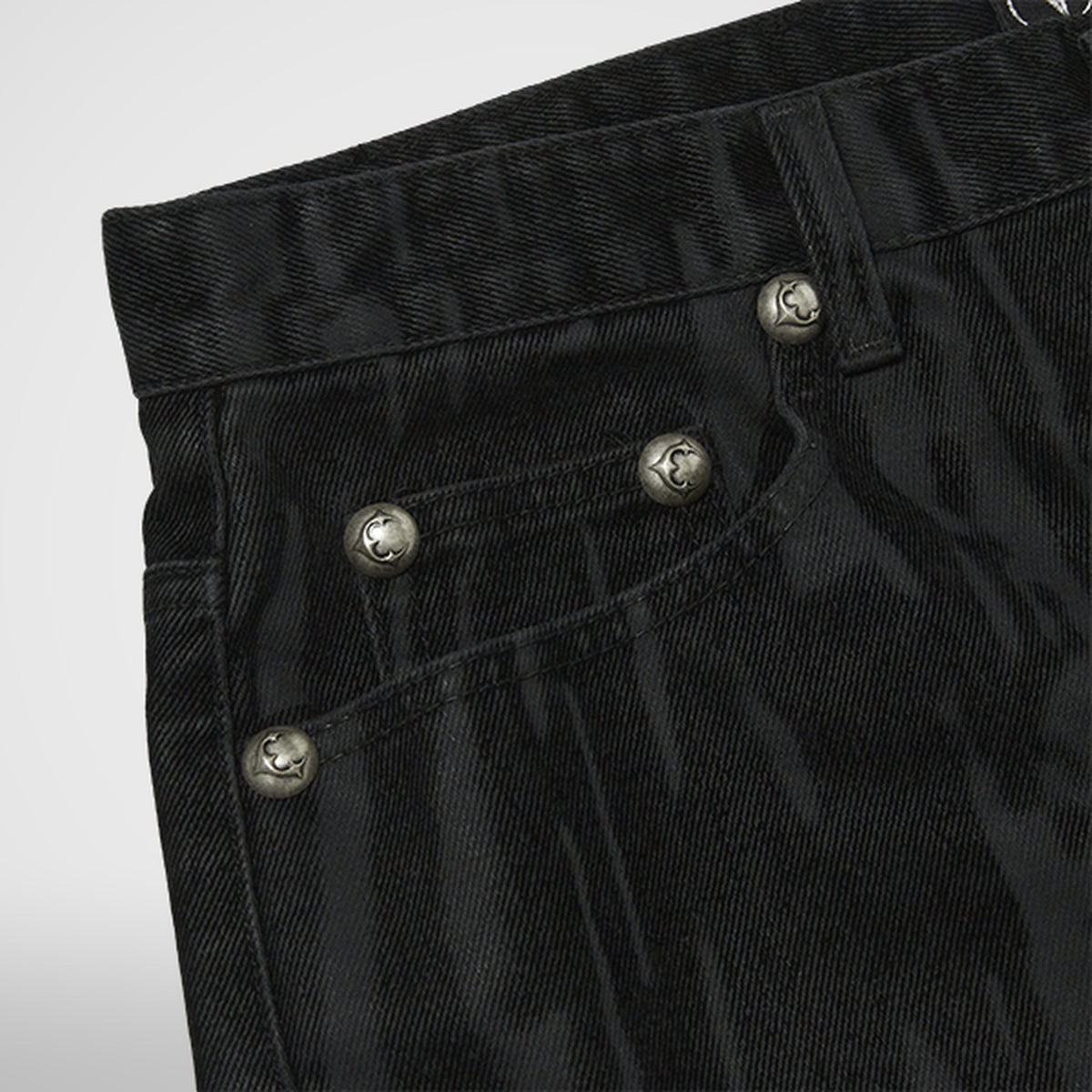 Thug Club Blood Lazered Denim Pants in black, view 5 of 7