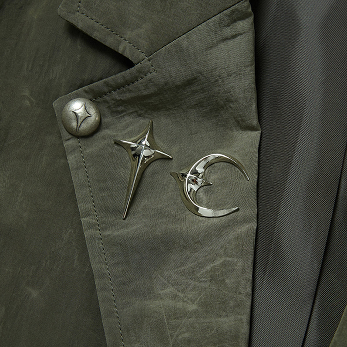 Thug Club Bio Recycle Blazer in khaki, view 6 of 9