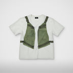 Thug Club TC Work Vest T-Shirt in white, front view