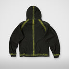 Thug Club Bulk Shoulder Painted Line Waffle Hoodie in black/yellow, view 2 of 2