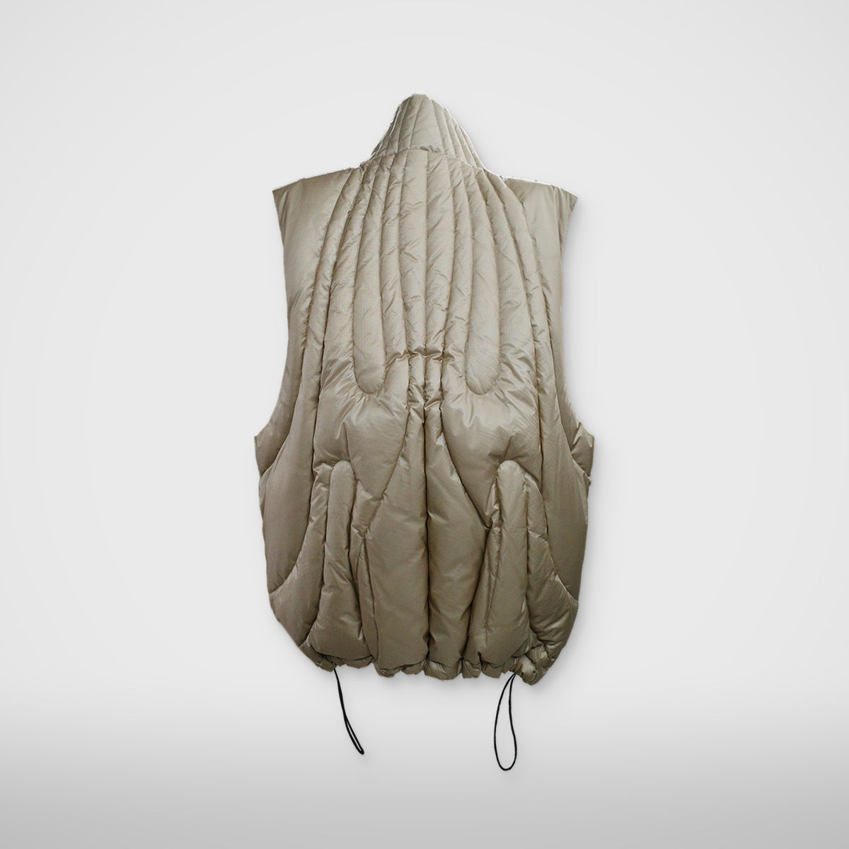 Thug Club Cave Goose Down Vest in beige, view 3 of 4