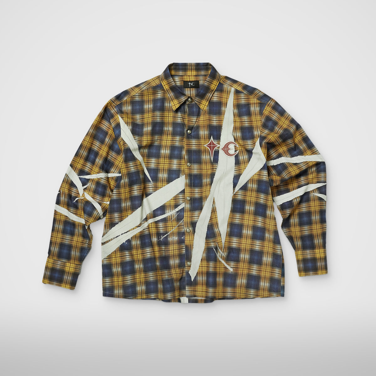 Thug Club TC Subliminal Shirt in yellow, front view