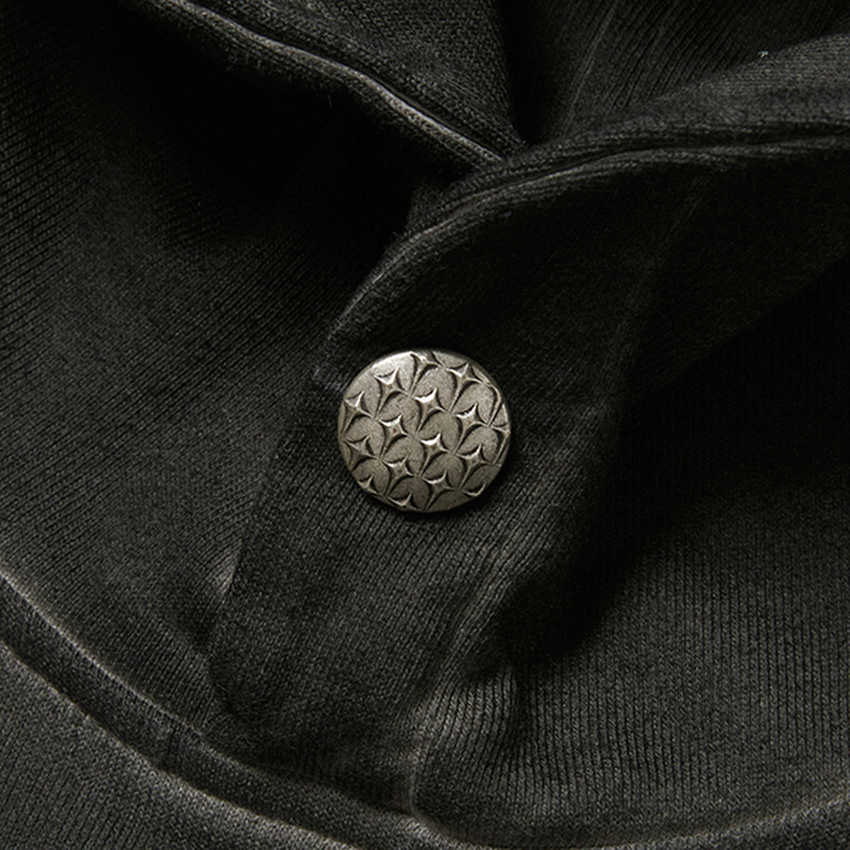 Thug Club Fila X Thug Stitch Snap Hoodie in black, view 3 of 8