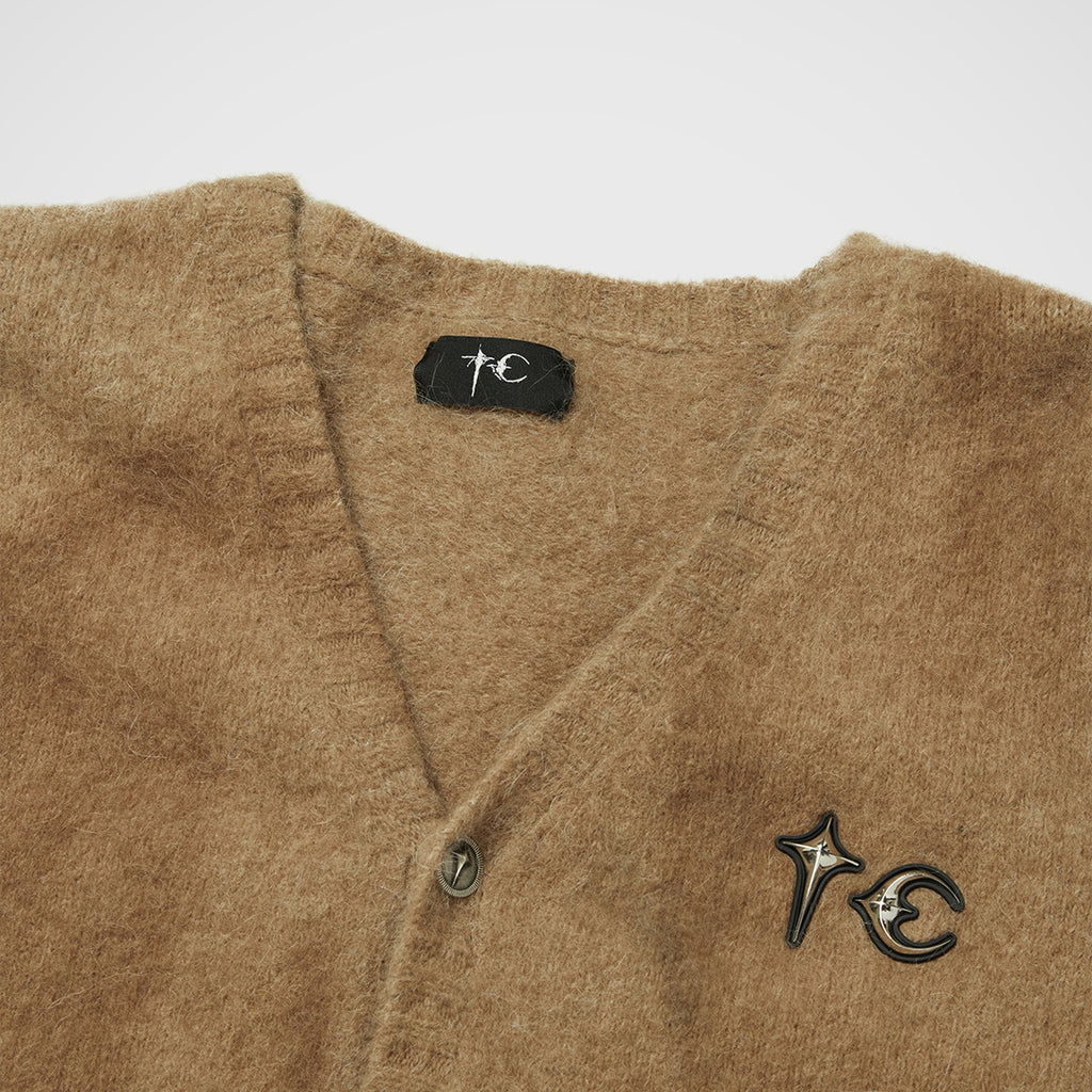 Thug Club Softcore Cardigan in beige, view 3 of 4