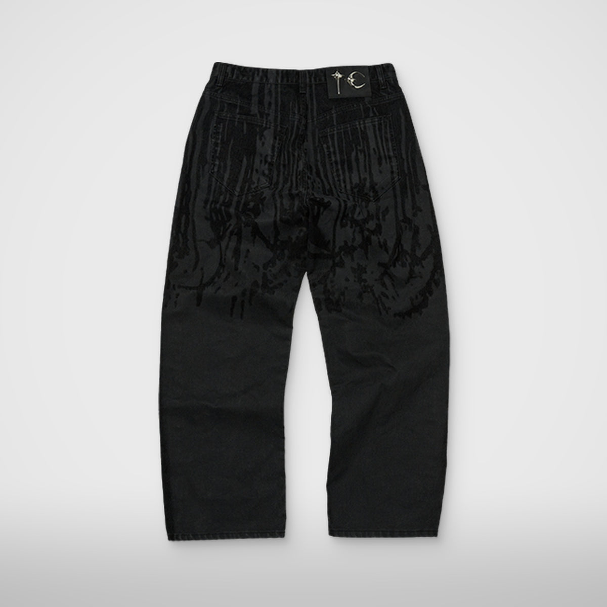 Thug Club Blood Lazered Denim Pants in black, view 2 of 7