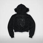 Thug Club TC Angels Crystal Embellished Hooded Zip-Up in black, view 2 of 2