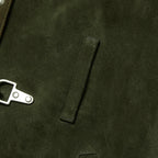 Thug Club Bio Soldier Leather Trench Coat in khaki, view 10 of 11