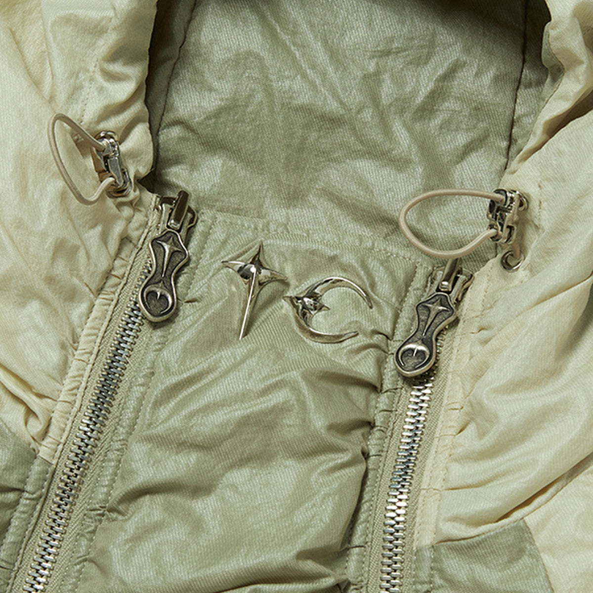 Thug Club Double Flying Bio Jacket in beige, view 3 of 4