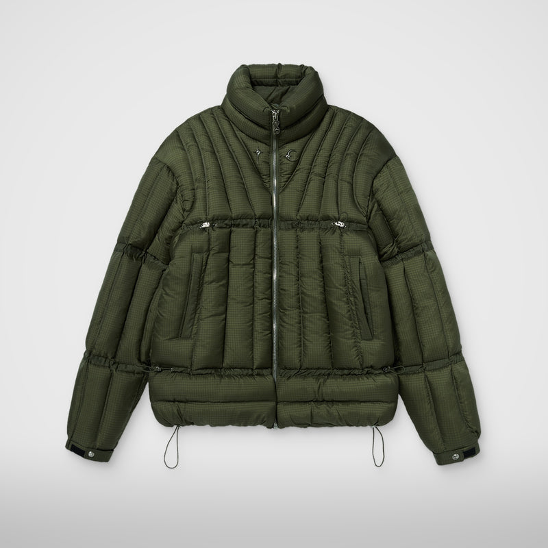 Thug Club War Life Down Jacket in khaki