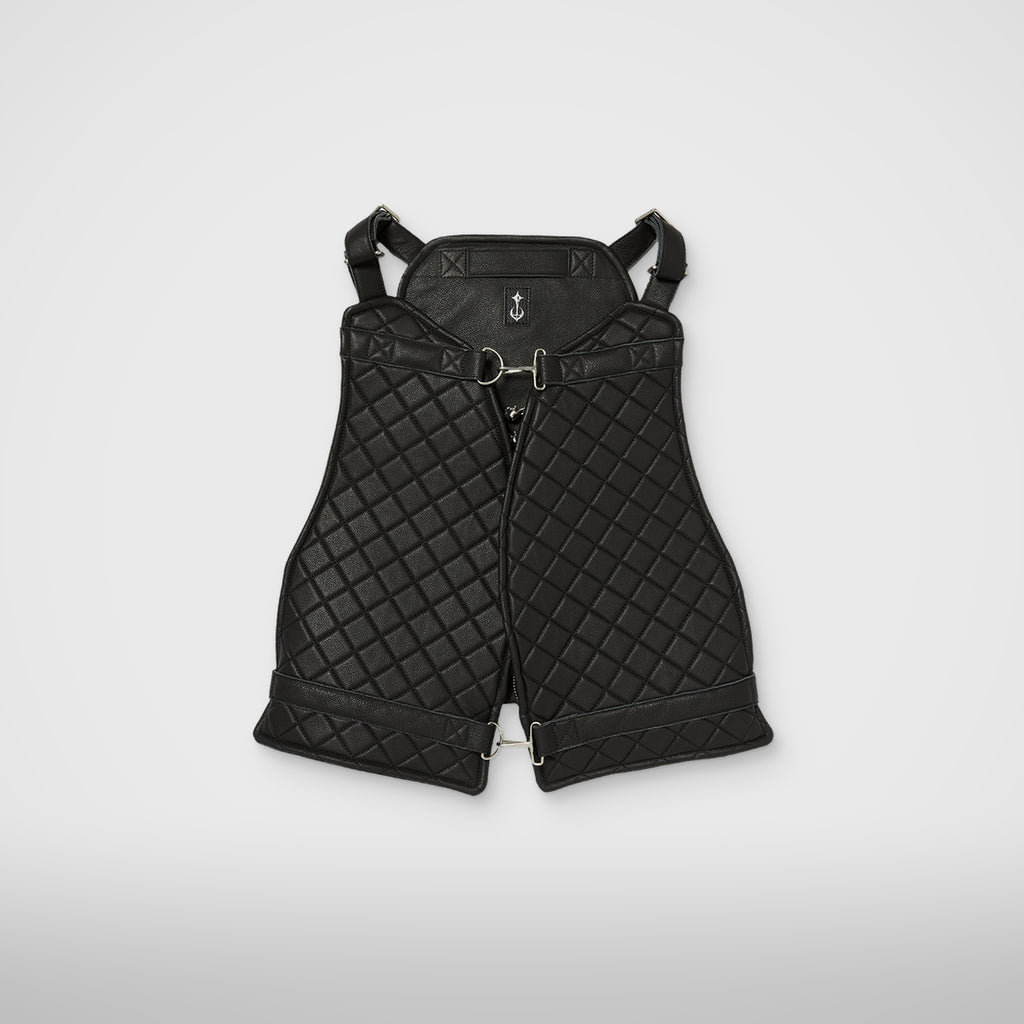 Thug Club Demi Quilted Vest in black, view 2 of 5