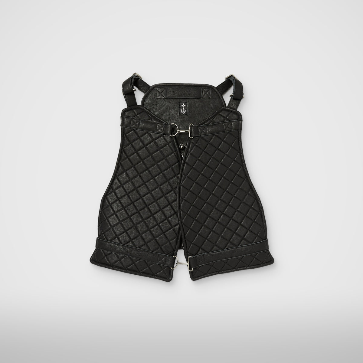 Thug Club Demi Quilted Vest in black, view 2 of 5