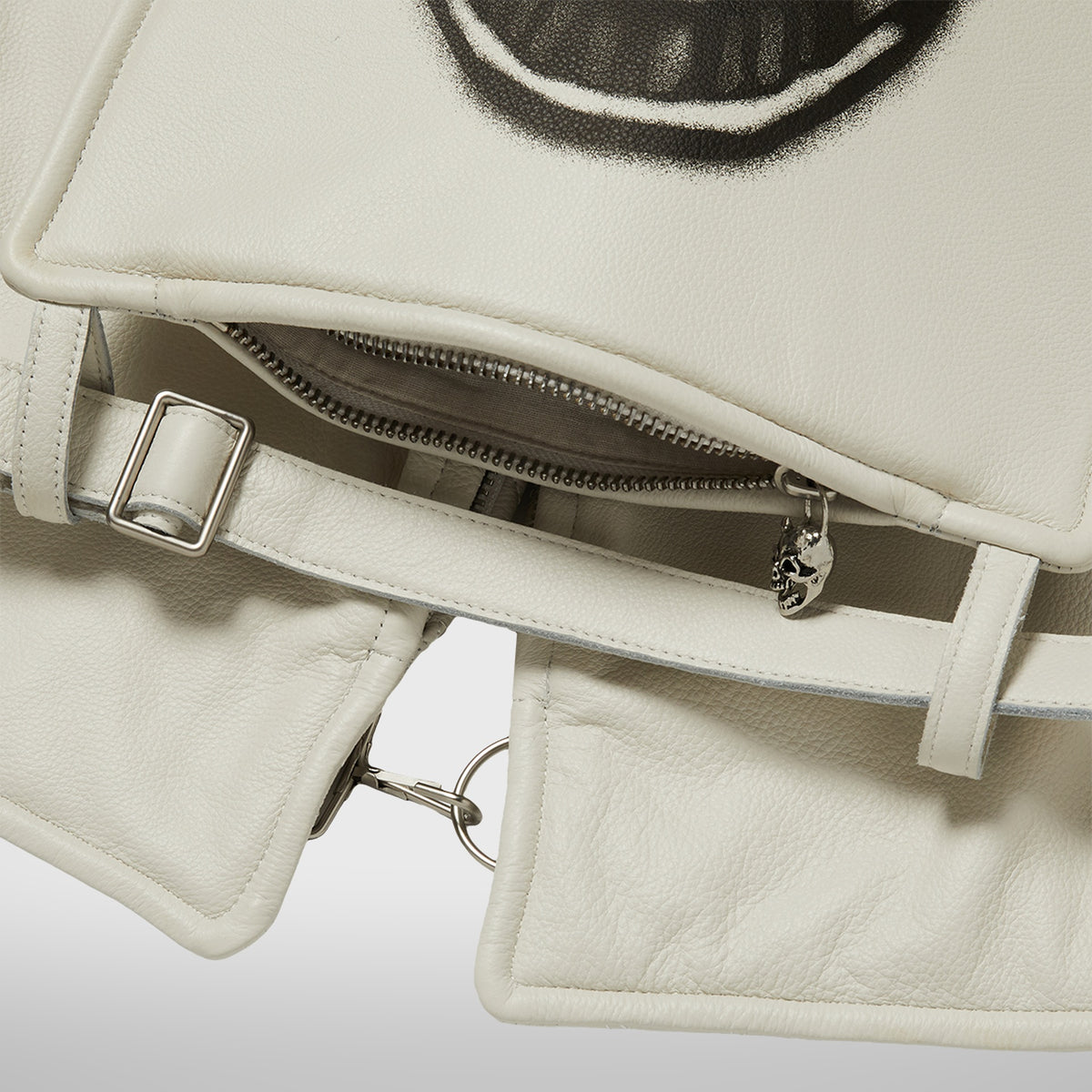 Thug Club Demi Quilted Vest in ivory, view 4 of 5