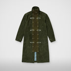 Thug Club Bio Soldier Leather Trench Coat in khaki