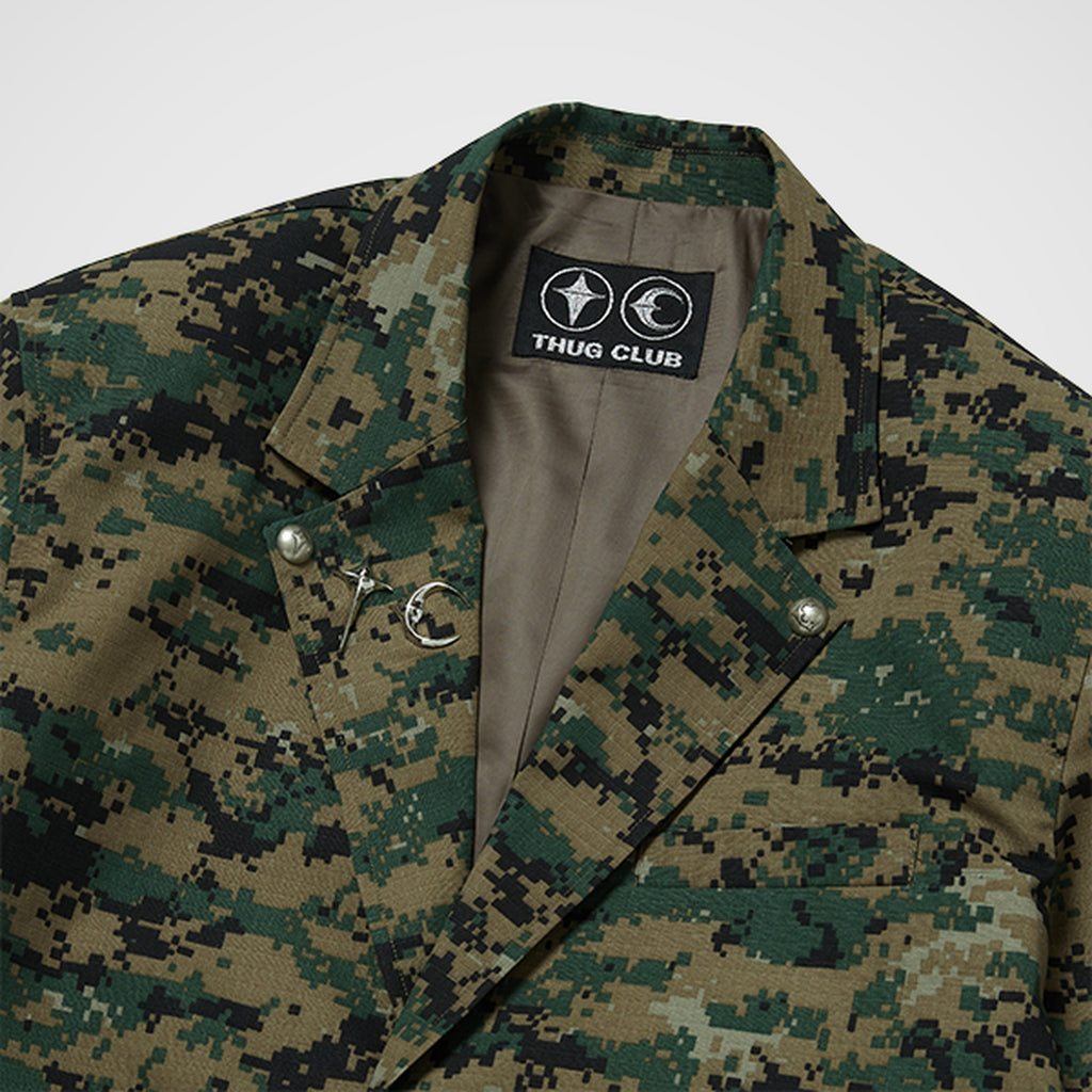 Thug Club TC Army Jacket in green, view 3 of 6
