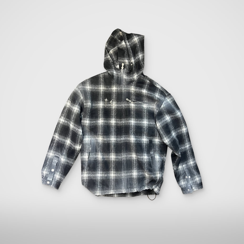 Thug Club Arab Sword Flannel Zip-Up in black, view 2 of 3