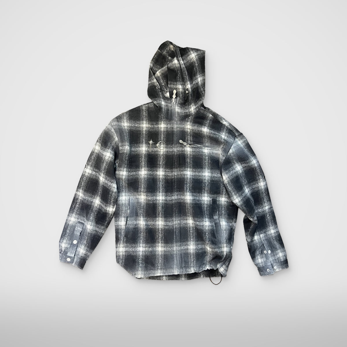 Thug Club Arab Sword Flannel Zip-Up in black, view 2 of 3
