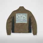 Thug Club Devil Peace Patch Knit Jacket in brown